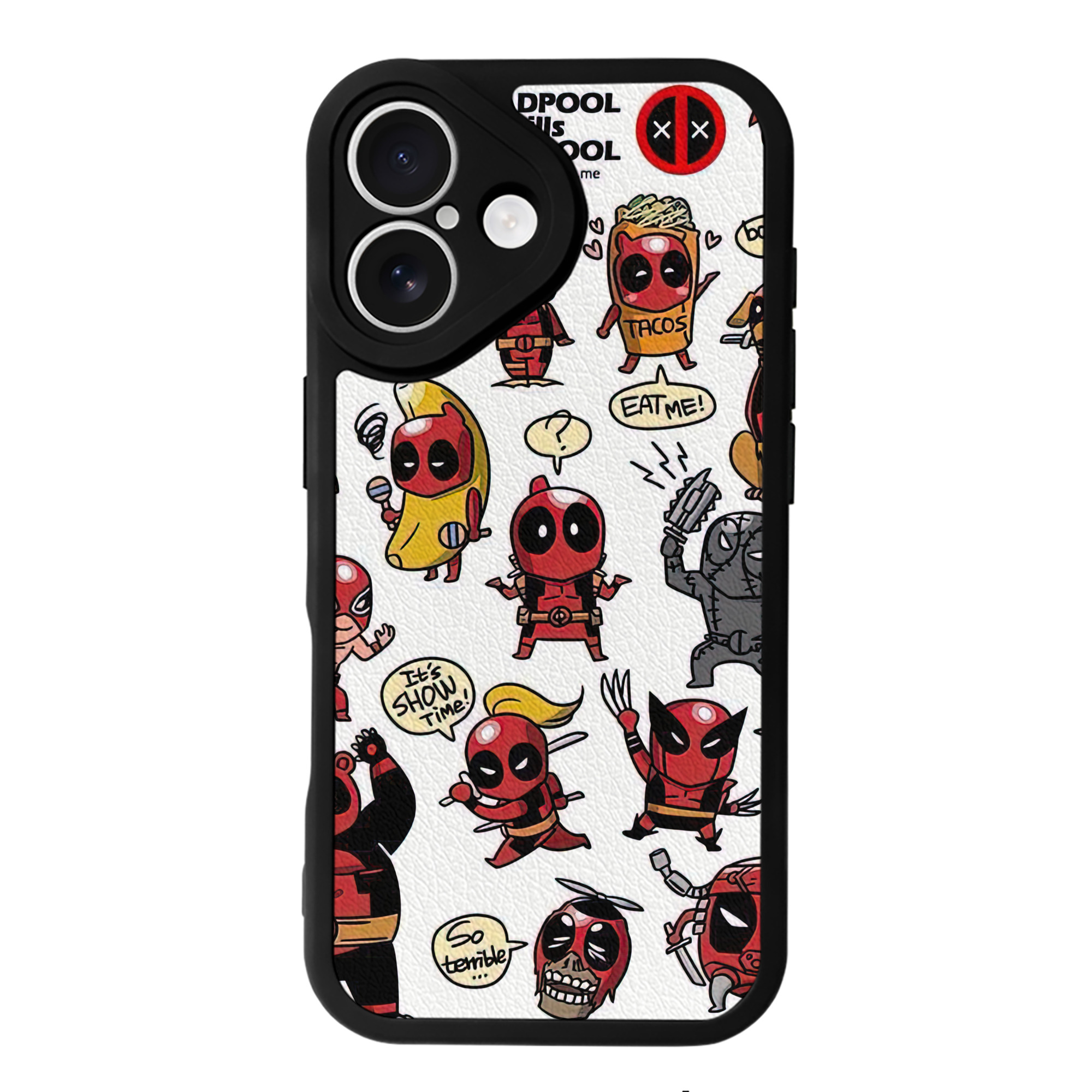 （画像用） Deadpool デッドプール 【iPhone 16シリーズ対応】シリコンスマホケース（レザー調） 材質：シリコン